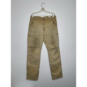 Carhartt Double Knee Distressed Relaxed Fit Carpenter Pants 35x33 Workwear Tan